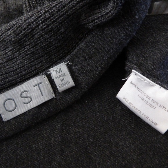 OST Cardigan Gray Open Front Draped Wrap - Picture 4 of 4